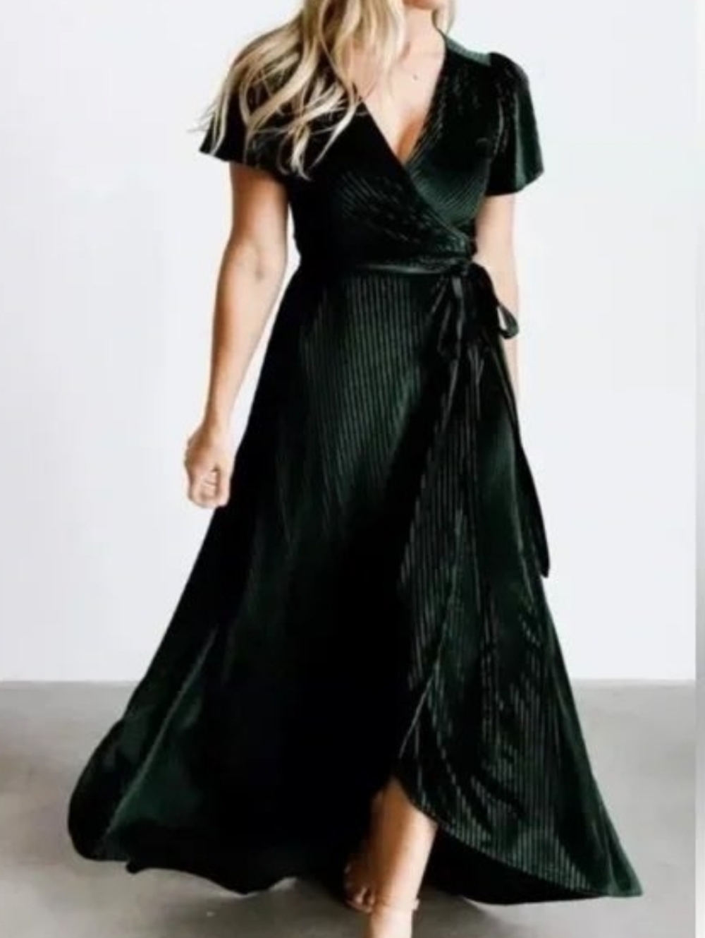 Baltic Born Emerald Green Wrap Maxi Dress - Picture 3 of 10